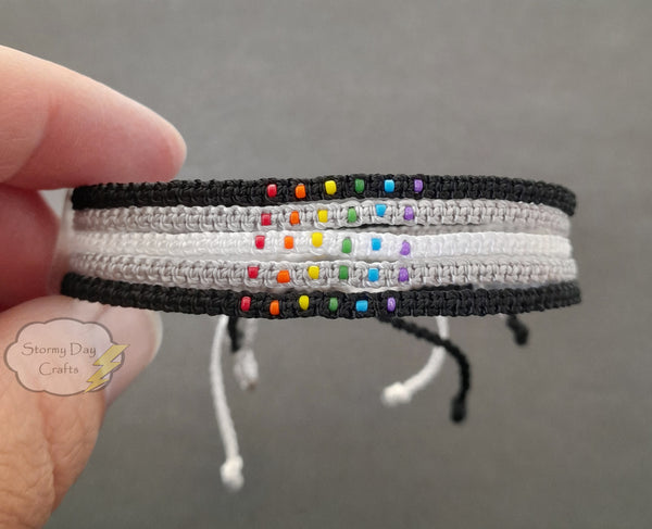 Subtle Rainbow Stackable Friendship Bracelet 3 Color Options to Choose From