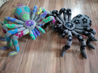 Luminous Lucy Crochet Tarantula - Handcrafted Giant Spider Plush, 20 Inches Long