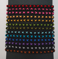 Cross-Faded Stackable Friendship Bracelet | 17 colors to choose from