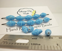 Light Blue Speckled Paper Beads