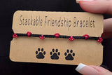 Paw Print Stackable Friendship Bracelet