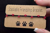 Paw Print Stackable Friendship Bracelet
