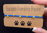 Paw Print Stackable Friendship Bracelet