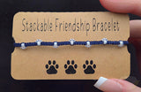 Paw Print Stackable Friendship Bracelet
