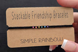 Bright Rainbow Stackable Friendship Bracelet 3 Color Options to Choose From
