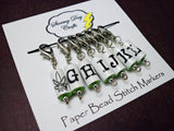 Neon Pot Leaf Smoking Joint Hook Reminder Stitch Markers